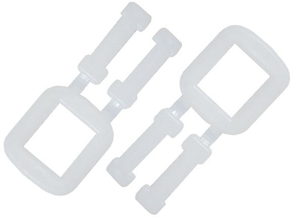 Polypropylene Buckles - White, Light Duty, 19mm (Per 1000 Buckles/Pack)