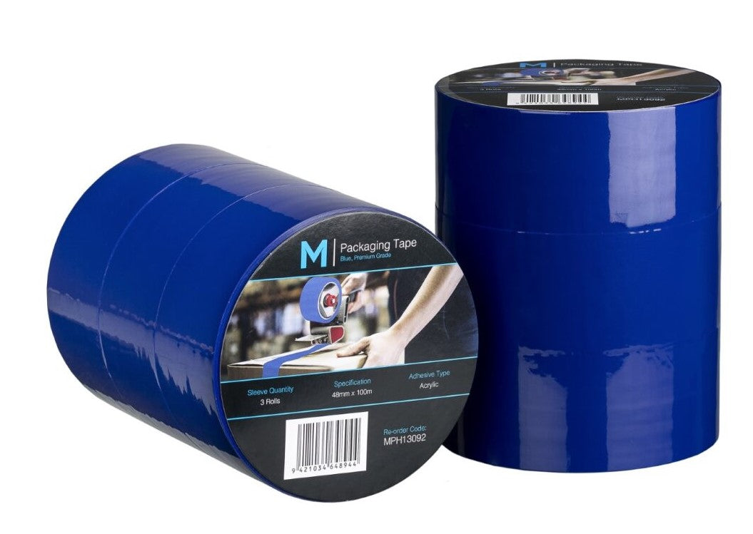 Premium Acrylic Packaging Tape - Blue, 48mm x 100m x 55mu (Per Roll)