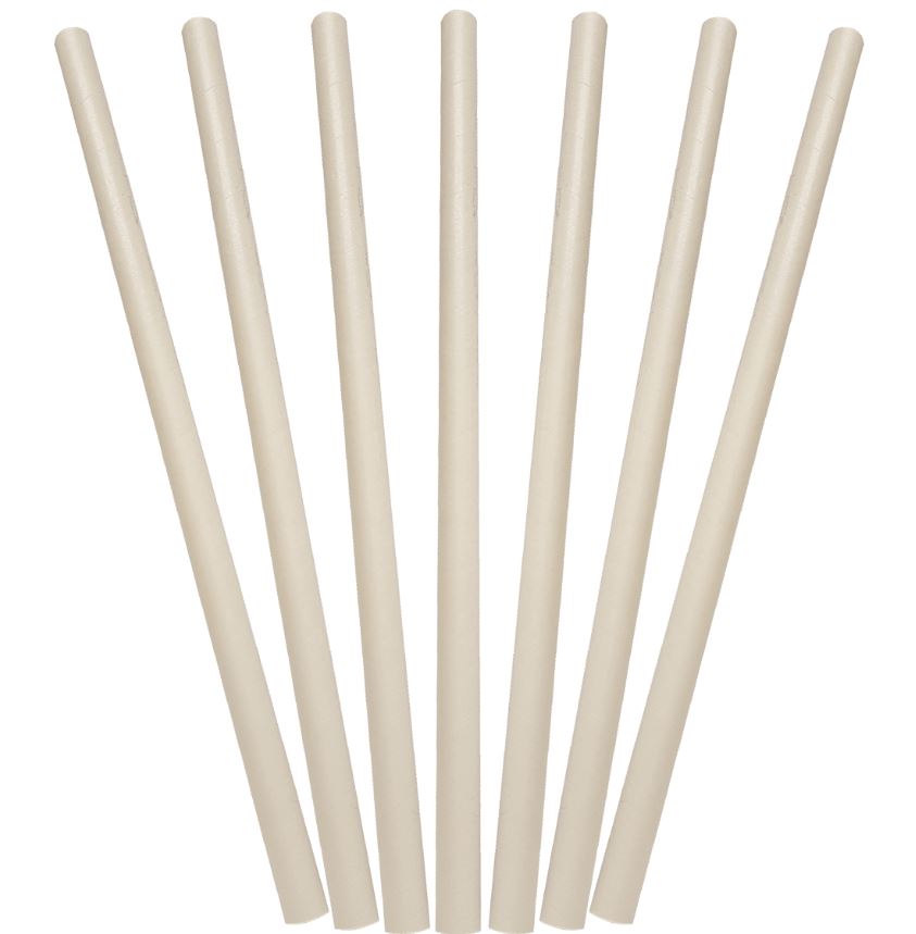 Paper Jumbo Straight Straws - Black, 10mm x 200mm, 300gsm, FSC® Mix (2500)