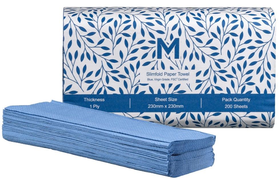 Luxury TAD Slimfold Paper Towel - White, 230mm x 230mm, 1 Ply, FSC Mix® (Per 20 packs 4000 Sheets/Box)