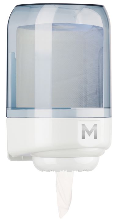 Mini Centre Feed Dispenser - Transparent, 1 Roll Capacity (Per Each)