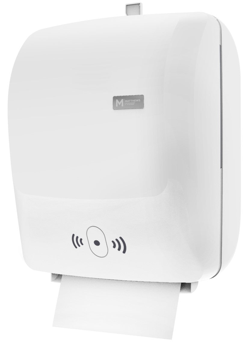 Automatic Cut Roll Feed Dispenser - White, 1 Roll Capacity (Per Each)