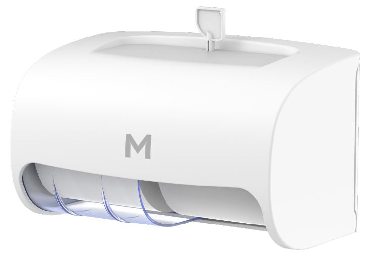 Horizontal Toilet Roll Dispenser - White, 2 Roll Capacity (Per Each)