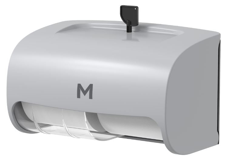 Horizontal Toilet Roll Dispenser - Silver, 2 Roll Capacity (Per Each)