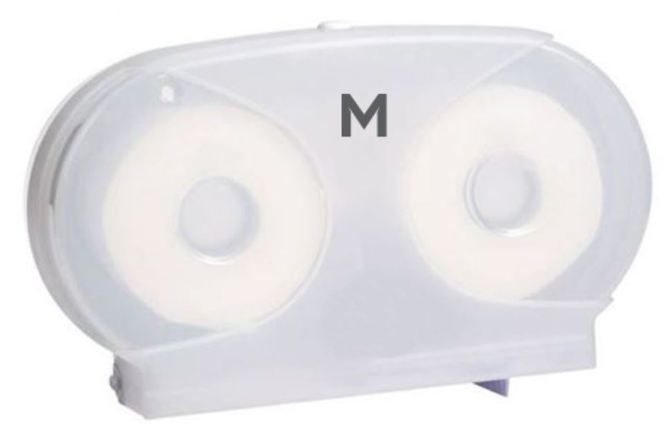 Household Toilet Roll Dispenser - White, 40mm Core Size (Per Each)