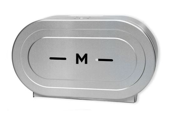 Stainless Double Jumbo Roll Dispenser - Silver, 2 Roll Capacity (Per Each)