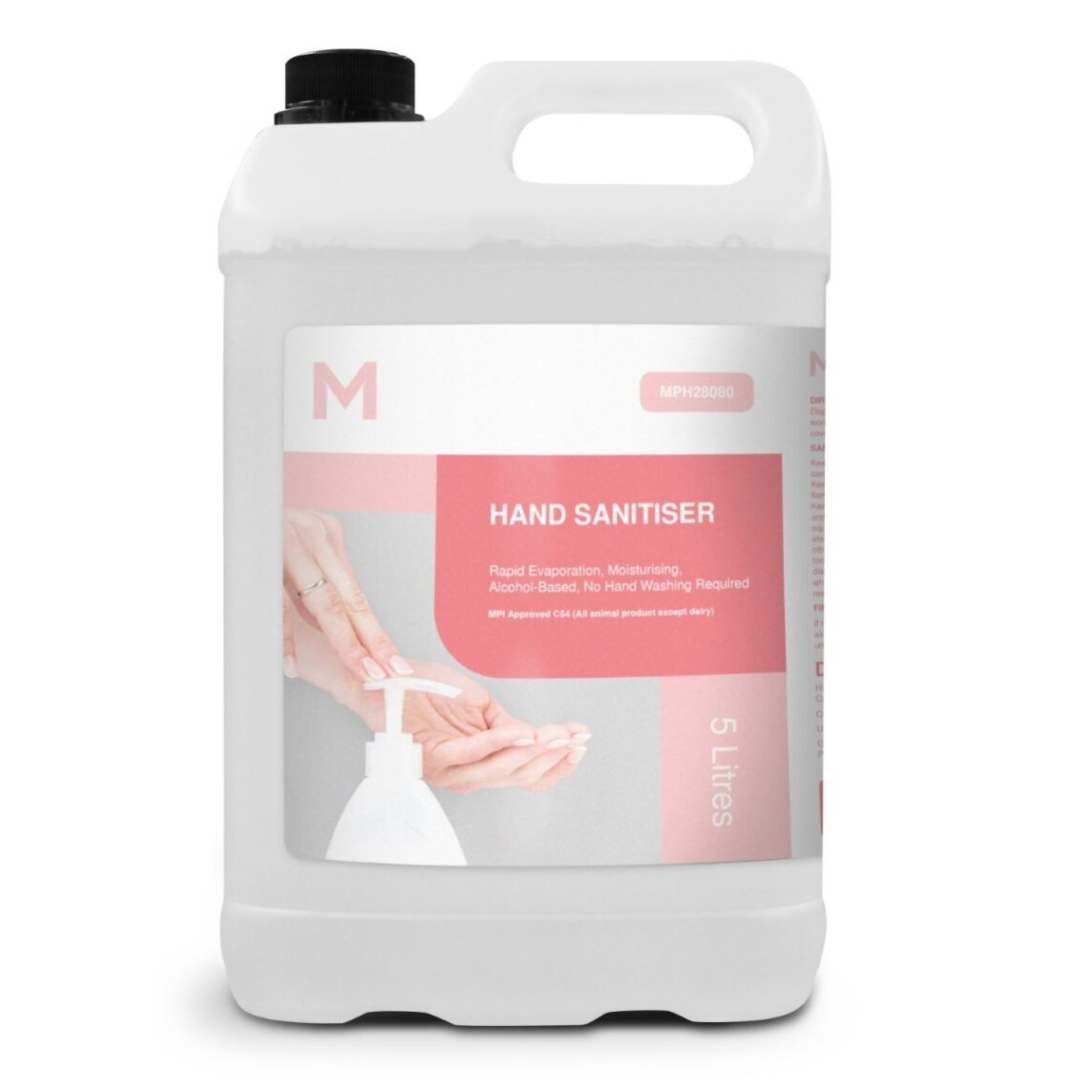 Flowing Hand Sanitiser - Clear, 5L Refill Bottle (Per Bottle)