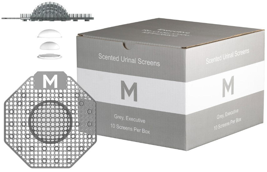 Scented Enzyme Block Urinal Screen - Grey, Executive (Per Screen)