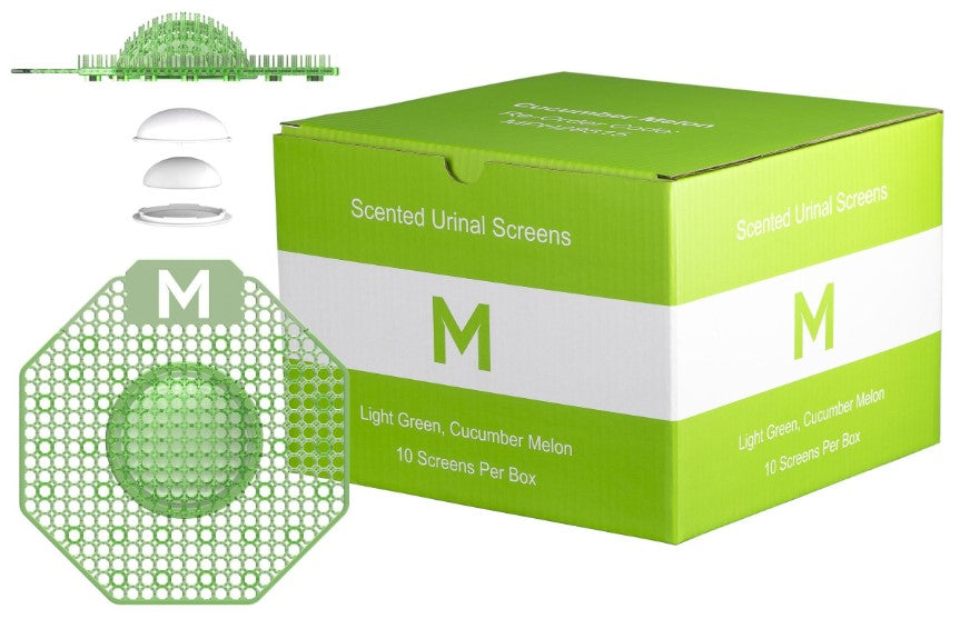Scented Enzyme Block Urinal Screen - Green, Cucumber Melon (Per Screen)