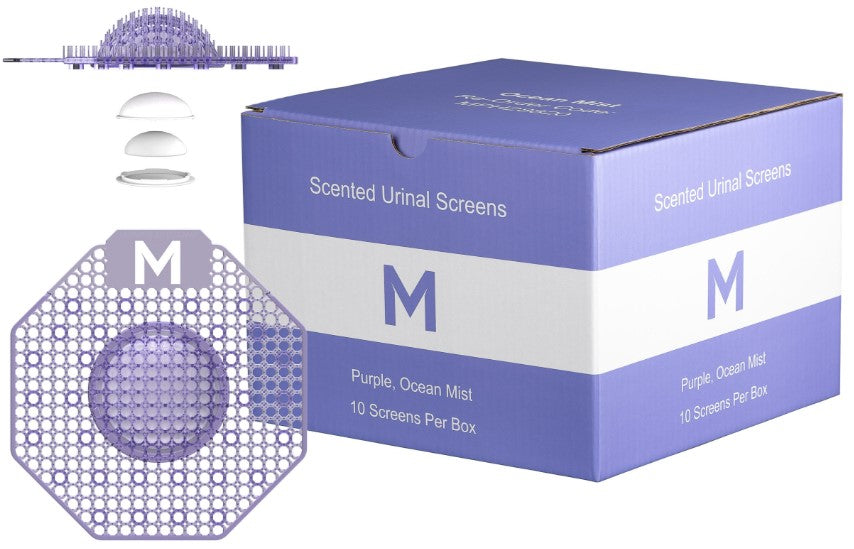 Scented Enzyme Block Urinal Screen - Purple, Ocean Mist (Per Screen)