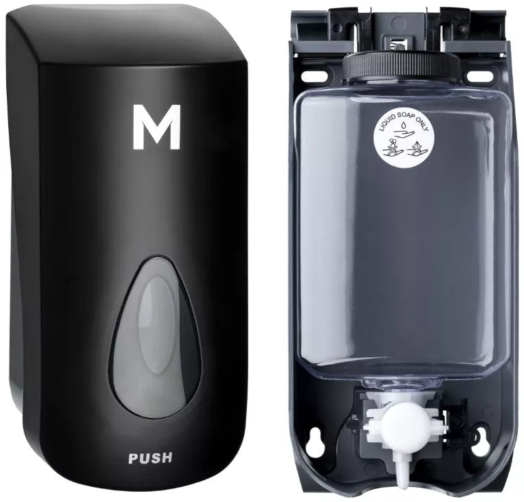 Liquid Wall Dispenser - Black, 1000ml Capacity (Per Each)