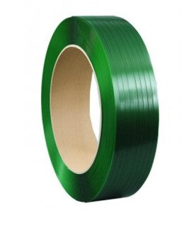 PET Strapping Band Embossed - Green, 19mm x 950m x 1.0mm, 700kgf (Per Roll)