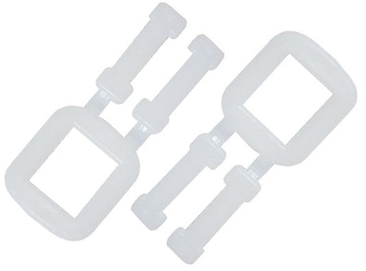 Polypropylene Buckles - White, Light Duty, 19mm (Per 1000 Buckles/Pack)