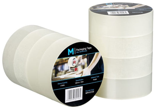 Regular Acrylic Packaging Tape - Clear, 36mm x 100m x 45mu (48 Rolls/Box)