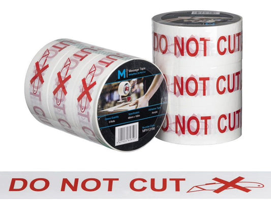 Message Tape Do Not Cut - White/Red, 48mm x 100m x 50mu (Per Roll)