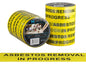 Message Tape Asbestos Removal - Yellow/Black, 48mm x 100m x 50mu (Per Roll)