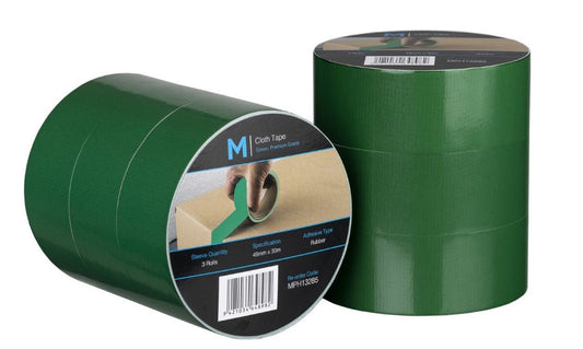 Premium Cloth Tape - Green, 48mm x 30m x 250mu (Per 36 Rolls/Box)