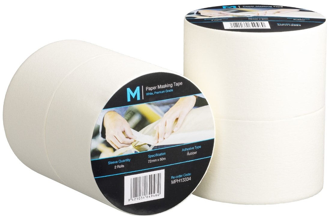 General Purpose Masking Tape - Cream, 72mm x 50m x 130mu (Per Roll)