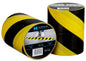 PVC Floor Marking Tape - Yellow/Black, 72mm x 33m x 150mu (Per Roll)