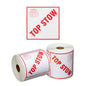 Handling Label Top Stow - White/Red, 99mm x 99mm (Per Roll)