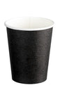 Single Wall PE Paper Cups - Black, 8oz, 280ml (Per 1000 Cups/Box)