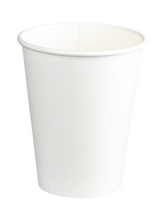 Single Wall PE Paper Cups - White, 12oz, 390ml (Per 1000 Cups/Box)