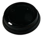 PS Plastic Cup Lids - Black, 80mm Diameter (Per 1000 Lids/Box)