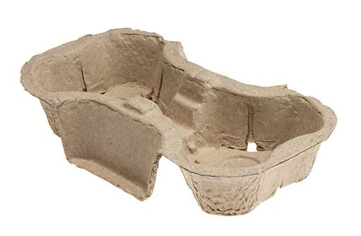Cardboard Cup Holders - Brown, 2 Cup Capacity (Per 600 Holders/Box)