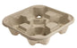 Cardboard Cup Holders - Brown, 4 Cup Capacity (Per 300 Holders/Box)