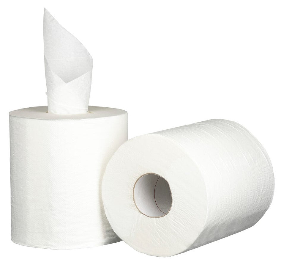 Centre Feed Paper Towel - White, 210mm x 180m, 2 Ply, 40gsm, FSC Mix® (Per 6 Rolls/Pack)
