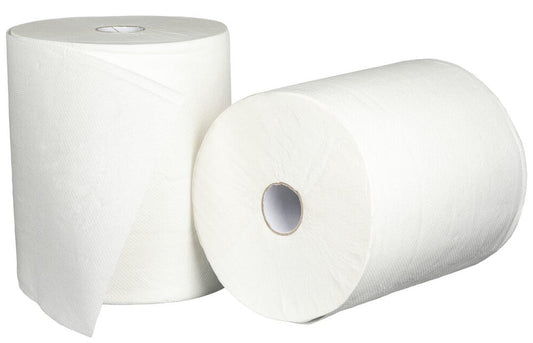 Roll Feed Paper Towel - White, 210mm x 150m, 2 Ply, 44gsm, FSC Mix® (Per 6 Rolls/Pack)