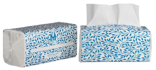 Interfold Paper Towel - White, 230mm x 230mm, 1 Ply, FSC Mix® (Per 20 packs 3000 Sheets/Box)