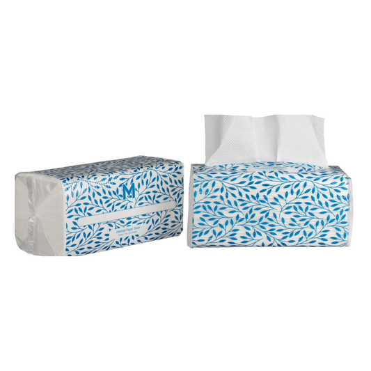 Interfold Paper Towel - White, 230mm x 230mm, 1 Ply, FSC Mix® (Per 20 packs 3000 Sheets/Box)
