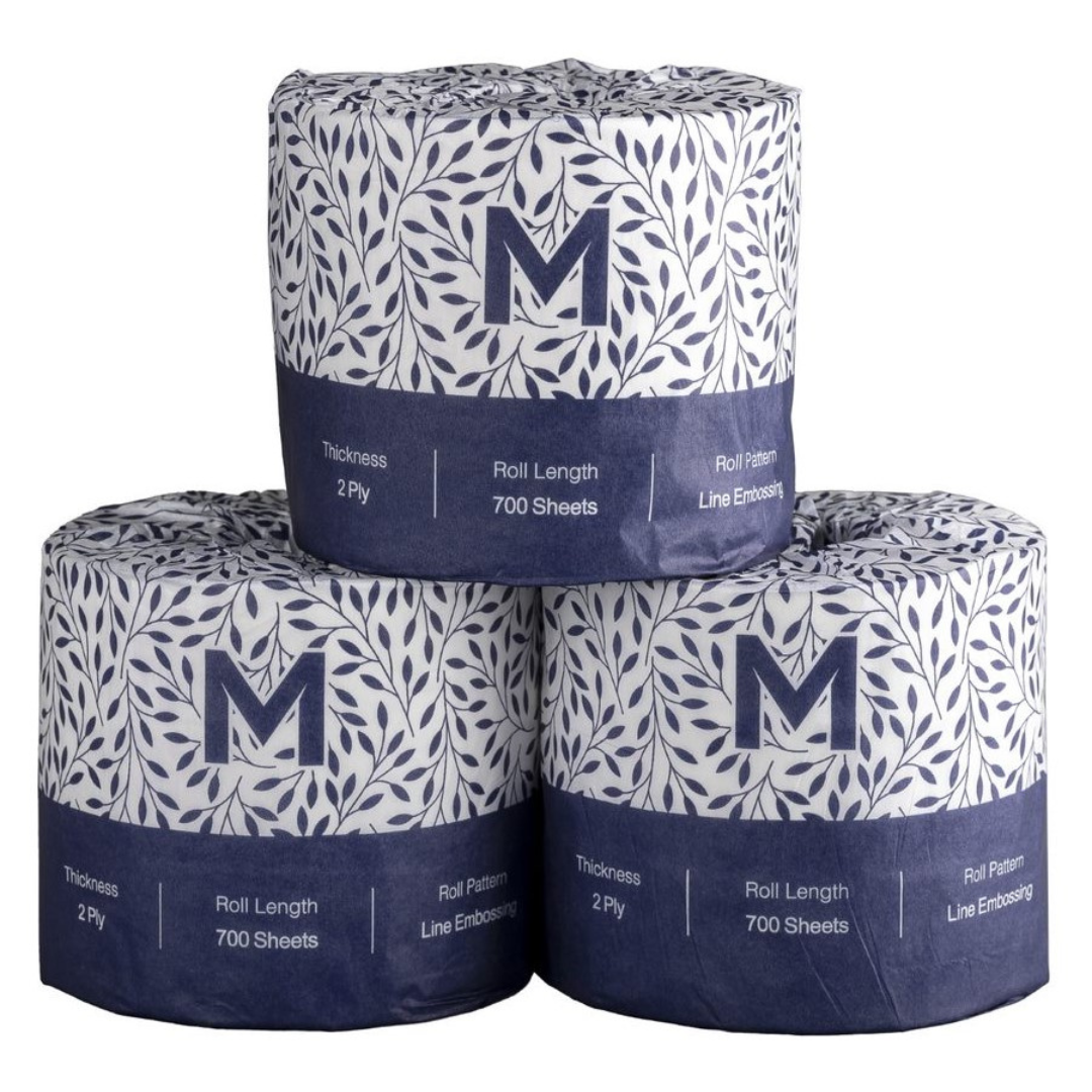 Wrapped Toilet Tissue Boxed - White, 2 Ply, 700 Sheets, FSC Mix® (Per 48 Rolls/Box)
