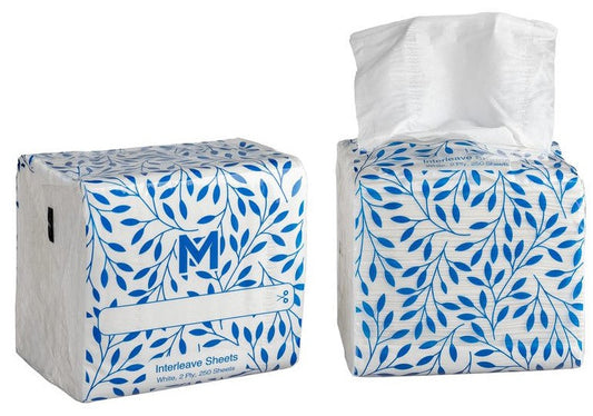 Interleave Toilet Tissue - White, 2 Ply, 250 Sheets, FSC Mix® (Per 36 Packs/Box)