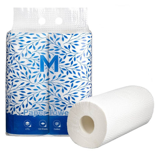 Kitchen Paper Towels - White, 272mm x 226mm, 3 Ply, 60 Sheets, FSC Mix® (Per 12 Rolls/Box)