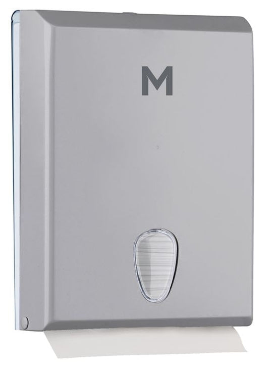 Compact Towel Dispenser - Silver, 400 Sheet Capacity (1)