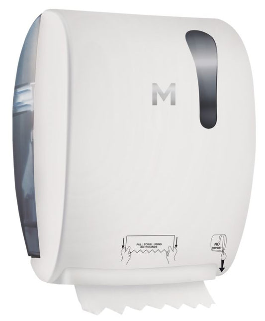 Manual Roll Feed Dispenser - White, 1 Roll Capacity (Per Each)
