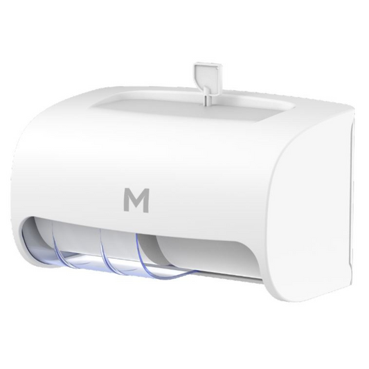Horizontal Toilet Roll Dispenser - White, 2 Roll Capacity (Per Each)