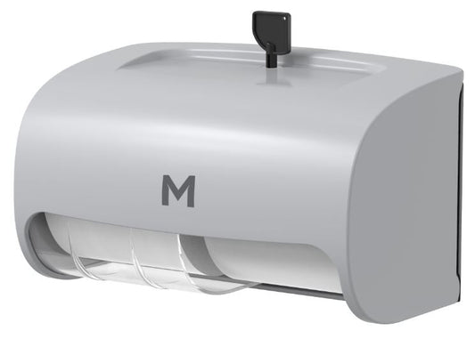 Horizontal Toilet Roll Dispenser - Silver, 2 Roll Capacity (Per Each)