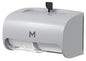 Horizontal Toilet Roll Dispenser - Silver, 2 Roll Capacity (Per Each)