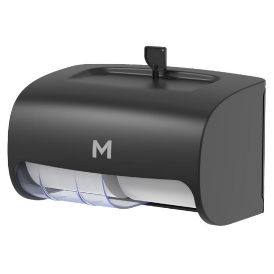 Horizontal Toilet Roll Dispenser - Black, 2 Roll Capacity (Per Each)