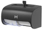 Horizontal Toilet Roll Dispenser - Black, 2 Roll Capacity (Per Each)