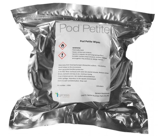 Pod Petite Fragranced Wipes - White, 135mm x 220mm, 150 Sheets (Per 150 Sheets/Pack)