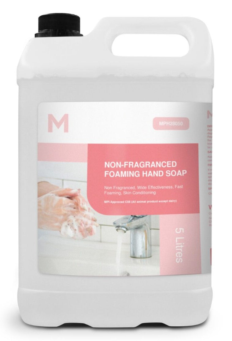 Non Fragranced Foaming Hand Soap - Clear, 5L Refill Bottle (Per Bottle)