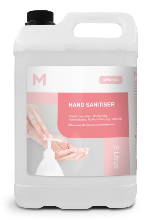 Flowing Hand Sanitiser - Clear, 5L Refill Bottle (Per Bottle)