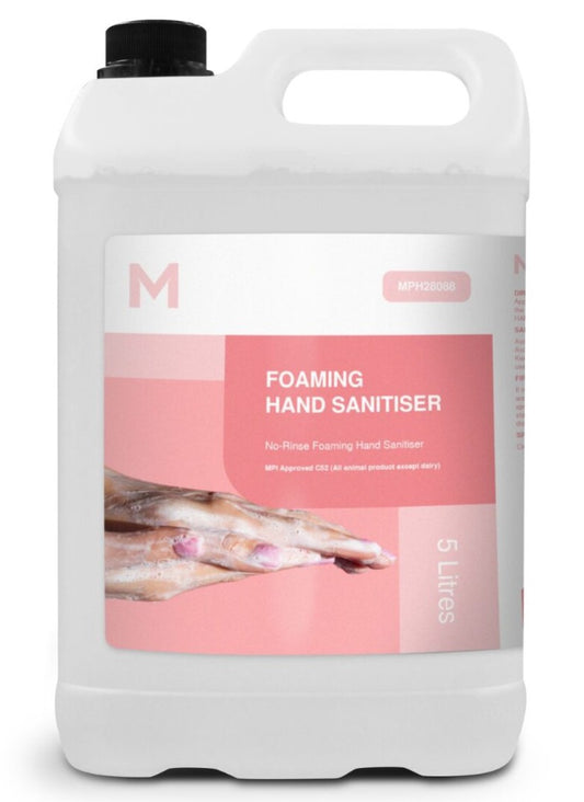Foaming Hand Sanitiser - Clear, 5L Refill Bottle (Per Bottle)