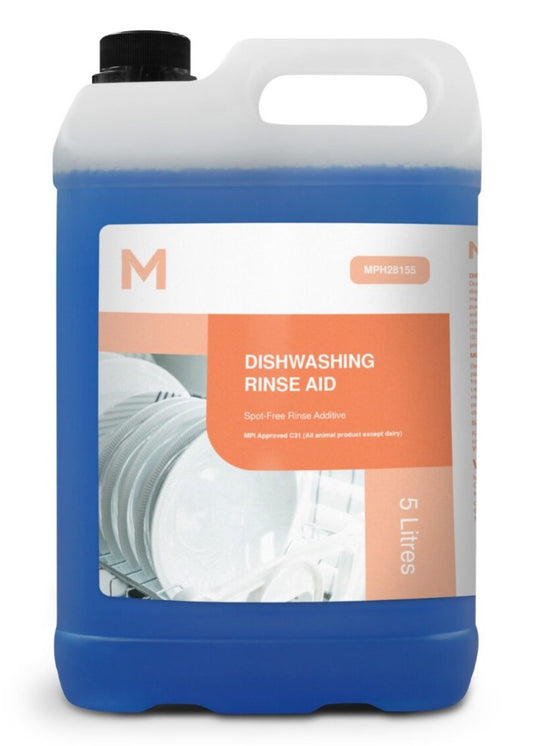 Dishwashing Rinse Aid - Blue, 5L Refill Bottle (Per Bottle)