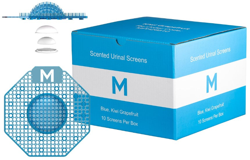 Scented Enzyme Block Urinal Screen - Blue, Kiwi Grapefruit (Per Screen)