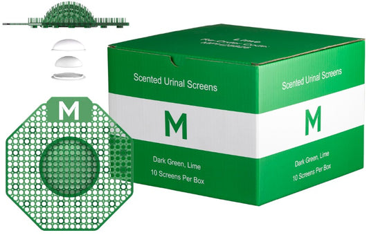 Scented Enzyme Block Urinal Screen - Dark Green, Super Lime (Per Screen)